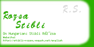 rozsa stibli business card